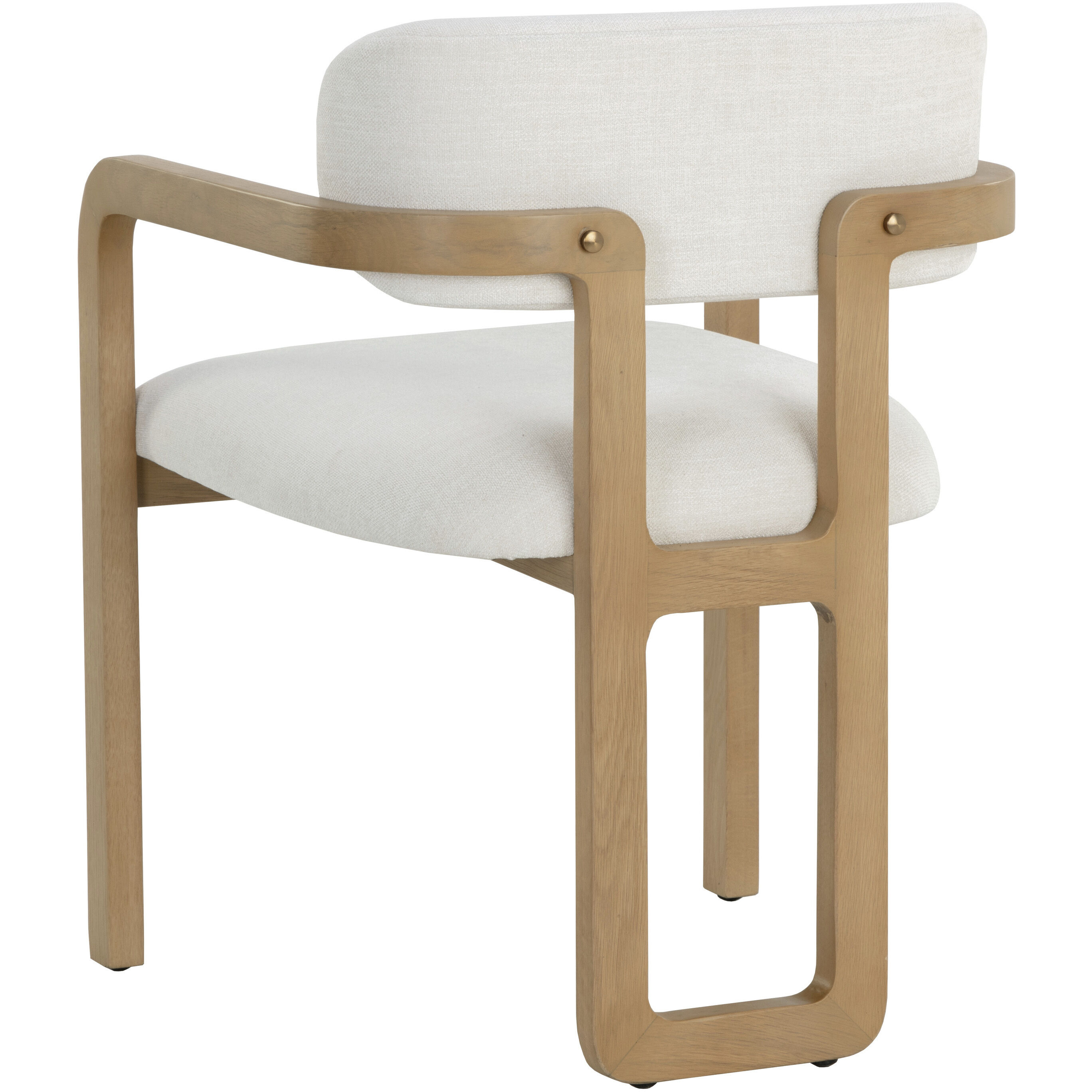 Madrone Rustic Oak / Heather Ivory Tweed Dining Armchair